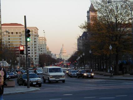Capitol Building looking down Pennsylvania Ave<br>Location: <a href="https://www.google.com/maps/search/?api=1&query=38.89598,-77.0321" target="_new">Pennsylvania Ave at 14th St NW</a>